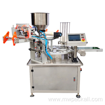 Rotary type paste sauce cream filling machine Automatic filling sealing machine for sale